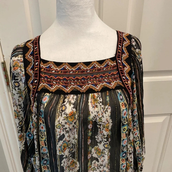 Free People Dance Magic Embroidered Tunic Dress Multicolor 16781 - Picture 6 of 12
